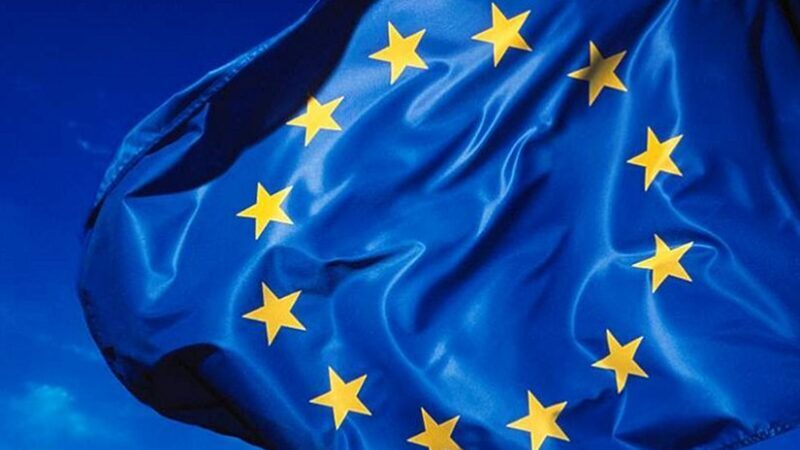 Flag of the European Union. Photo by rockcohen, Wikipedia Commons.