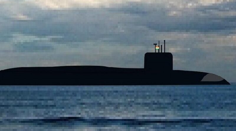 Indian navy submarine INS Arihant. Photo by Chanakyathegreat, Wikimedia Commons.