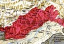 The McMahon Line forms the northern boundary of Arunachal Pradesh (shown in red) in the eastern Himalayas administered by India but claimed by China. Credit: CIA, Wikipedia Commons