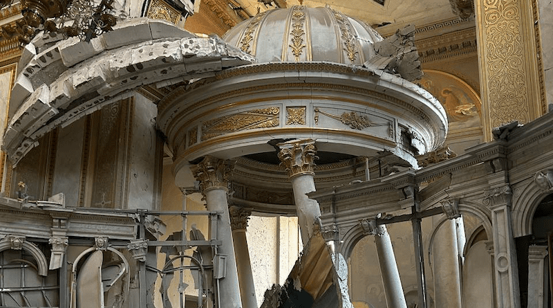 The Transfiguration Cathedral in Odesa, Ukraine, following Russian missile attacks. Photo Credit: Ukraine Emergency Services