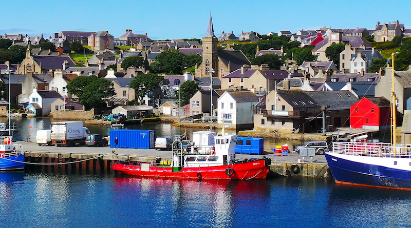 Small fishing vessels still work out of ports such as Stromness on