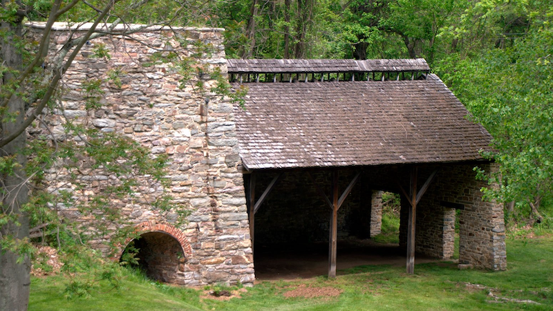 Remains of Isabella, an iron furnace, part of Catoctin Furnace in Cunningham Falls State Park, Maryland, USA. | Aneta Kaluzna/WikiCommons.