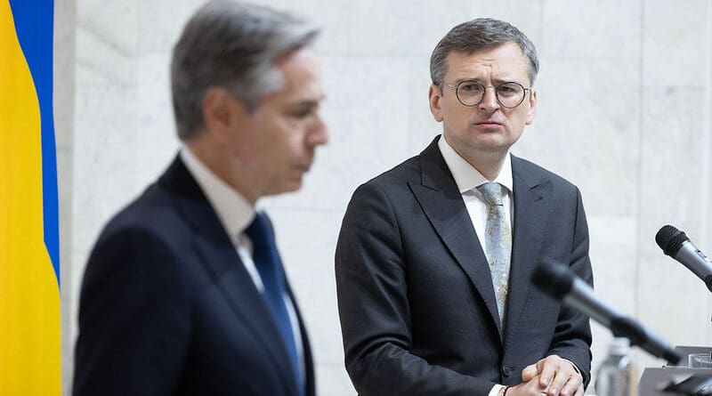 Secretary Antony J. Blinken holds a joint press availability with Ukrainian Foreign Minister Dmytro Kuleba in Kyiv, Ukraine, May 15, 2024. (Official State Department photo by Chuck Kennedy)