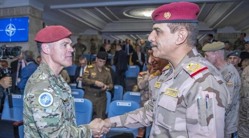 Lieutenant General Lucas Schreurs of the Netherlands assumes command of NATO Mission Iraq at a change of command ceremony in Baghdad. He succeeds Lieutenant General José Antonio Agüero Martínez of Spain. Photo Credit: NATO