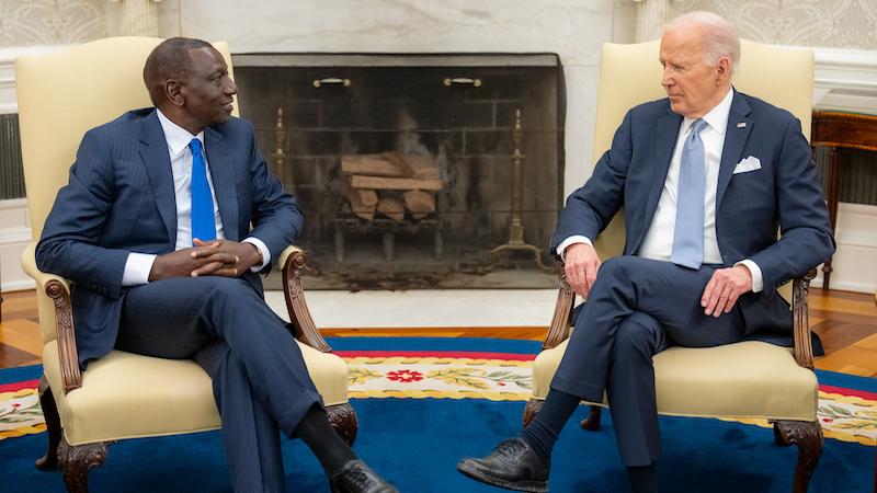 Kenya's President William Ruto with US President Joe Biden. Photo Credit: POTUS, X