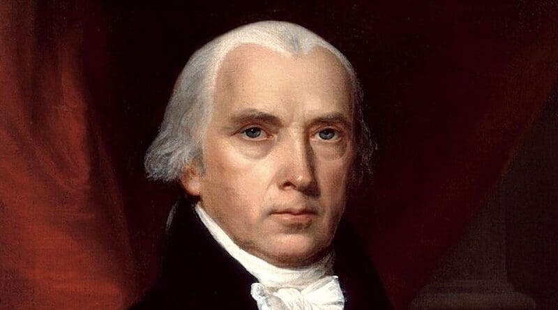 Portrait of James Madison. Credit: John Vanderlyn, Wikipedia Commons