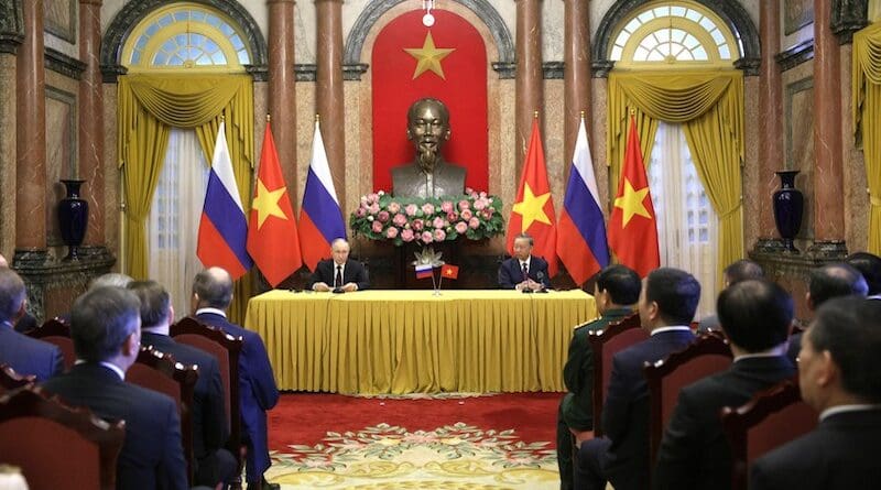 Russia's President Vladimir Putin and President of Vietnam To Lam’s statements to the media. Photo Credit: Kremlin.ru