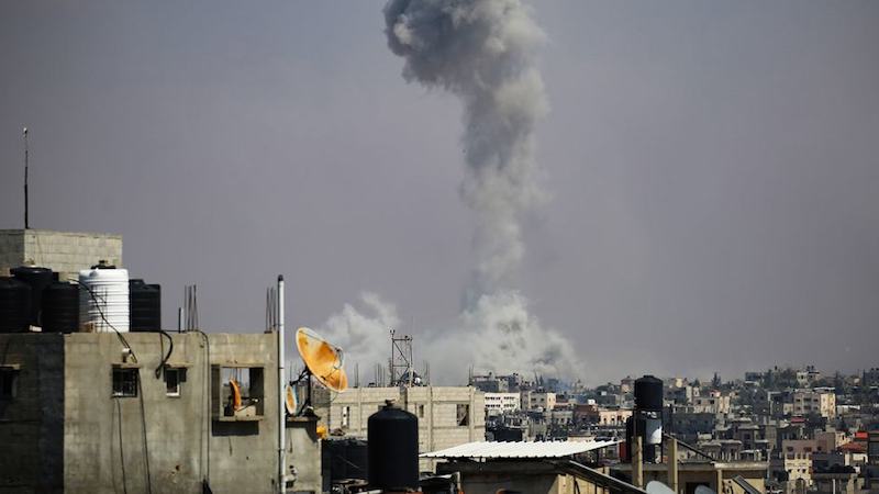 Bombardment in Rafah in the southern Gaza Strip. Photo Credit: UNICEF/Eyad El Baba