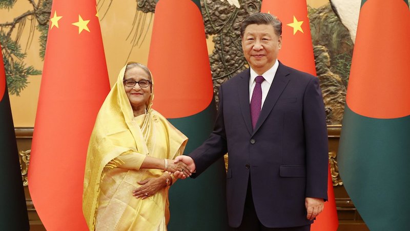 Bangladesh's Prime Minister Sheikh Hasina with China's President Xi Jinping. Photo Credit: PM Office