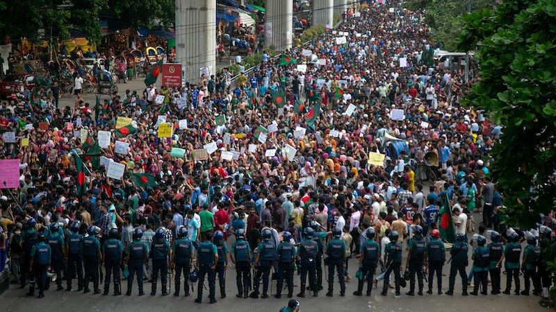 Protest in Bangladesh. Photo Credit: Rayhan9d, Wikipedia Commons