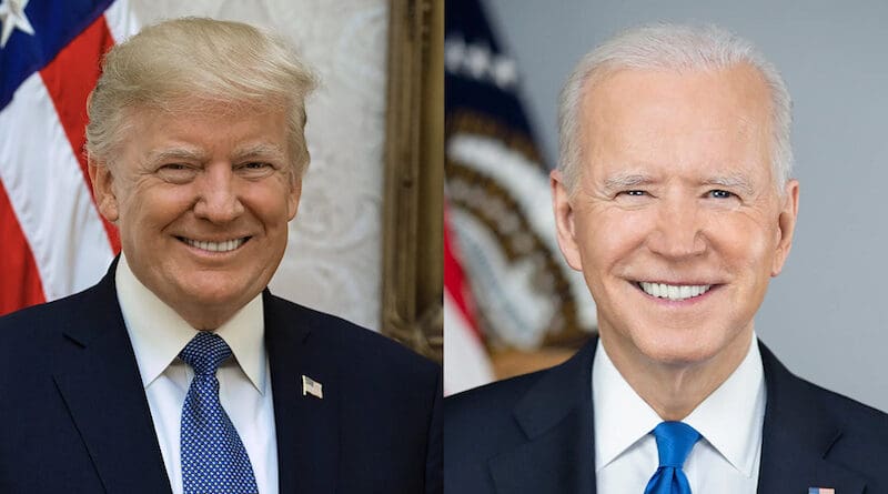Official photos of US Presidents Donald Trump and Joe Biden. Photo Credit: The White House