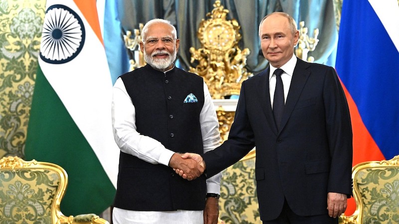 India's Prime Minister Narendra Modi with Russia's President Vladimir Putin. Photo Credit: Kremlin.ru