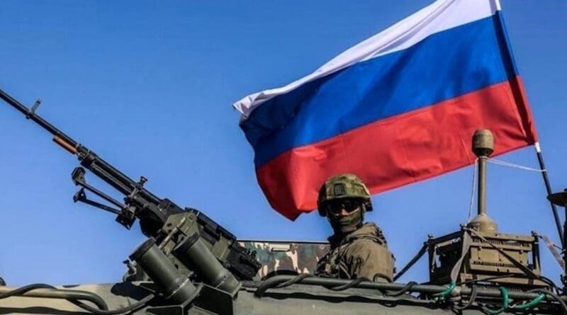 russian soldier tank flag