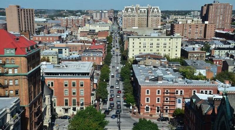 Baltimore, Maryland's Mount Vernon neighborhood. CREDIT: Anthony G. Reyes