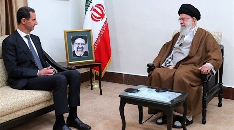 File photo of Syria's Bashar al-Assad with Iran's Ayatollah Seyed Ali Khamenei. Photo Credit: Tasnim News Agency